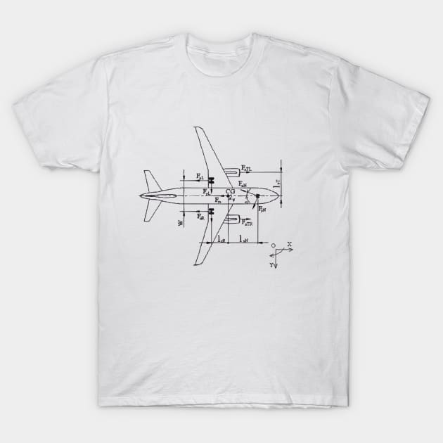 Fasbytes Aviation airplane Pilot Engineering Maths T-Shirt by FasBytes